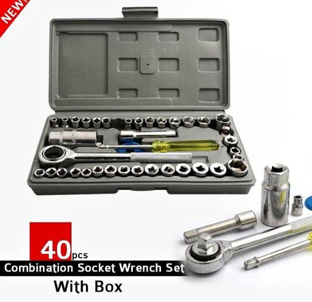 Aiwa Tool 40 Pieces Car Tool Set Mechanical Repairing Hand Wrench Kit 2