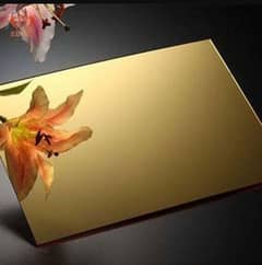 Gold Silver One Side PMMA Mirror Acrylic Sheet 4X6 Ft 4x8 Ft 1.5mm 3mm