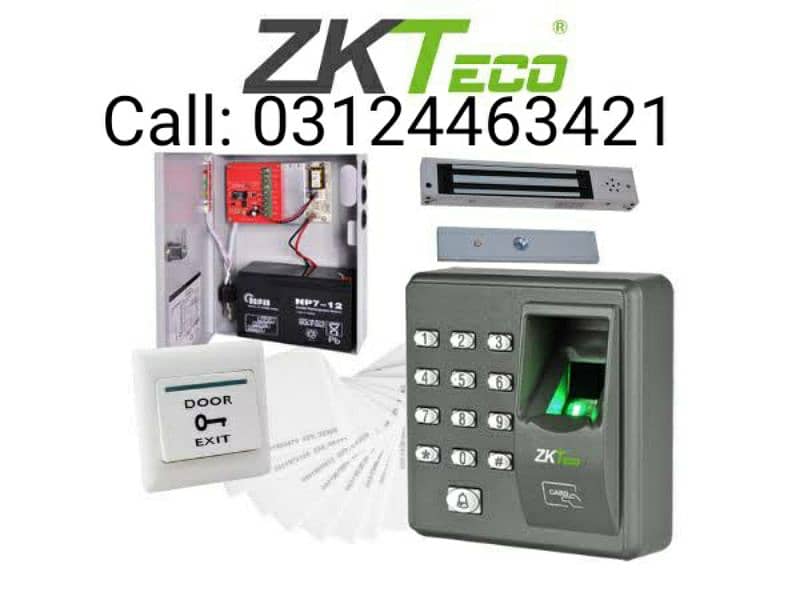 Zkteco Zkt Fingerprint card Electric magnetic door lock access control 0