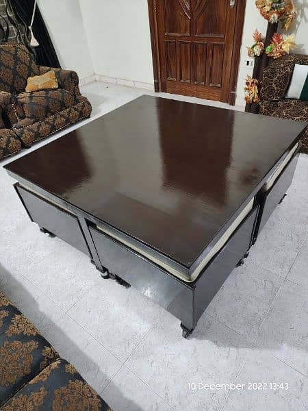 Modern designed Center Table with Cushioned Seats 3
