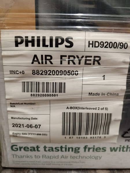 Philips Air Fryer HD9200/90 ALMOST NEW 8
