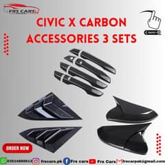 Civic X 2017-2021 Carbon Accessories in 3 sets
