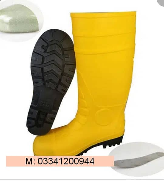 Rubber PVC Gumboot Chemical Resistant Rain Boot Steeltoe long Boot 1