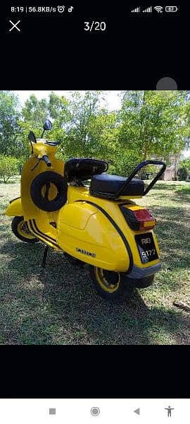 1979 restored Vespa with new bright Yellow colour and overhaul eng 2