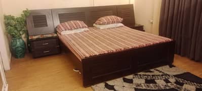 wooden bed