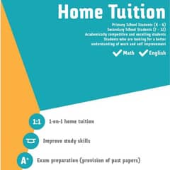 QUALIFIED AND EXPERIENCED HOME TUTOR AVAILABLE