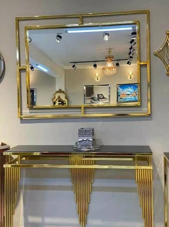 Luxury Cansole table Stainless Steel Golden Electroplating 5