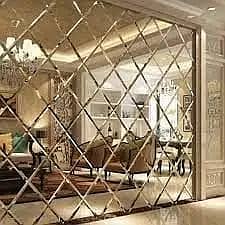 Glass works/Glass Doors/Mirror wall/Glass windows/Diamond shape mirror 6