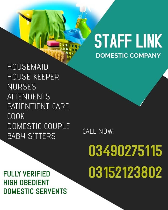 Couple Maid | Cook | Helper Driver | Baby Sitter | Helper | House Maid 0