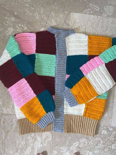 Multi Color Baggy Sweater | Cardigan | Jacket | Sardiyan | Sweatshirt 3