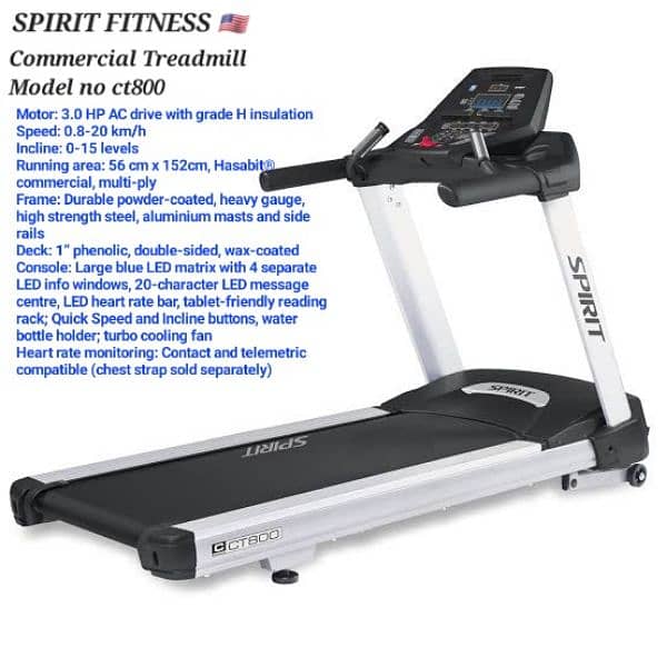 full commercial spirit usa treadmill gym and fitness machine 2