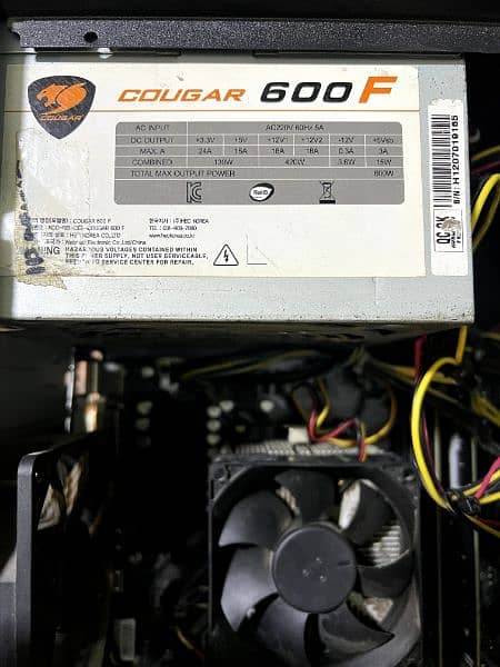 Cougar power supply 600W 1