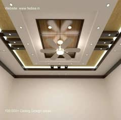 false ceiling. vinyl flooring. wallpeper. rockwall. gypsum ceiling