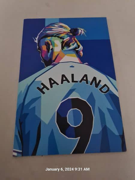 haaland poster imported from turkey and football collector cards r9 0