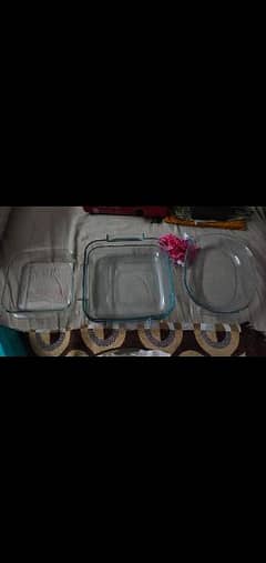 pyrex dishes and glasses