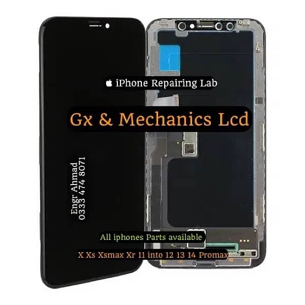 APPLE IPHONE X GX INCELL MECHANICS HEX LCD PANAL SCREEN TOUCH GLASS 0