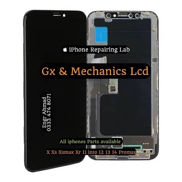 APPLE IPHONE XS GX INCELL MECHANICS HEX LCD PANAL SCREEN TOUCH GLASS 0