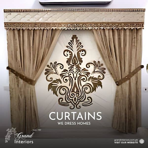 Curtains designer curtains roman curtain window blinds Grand interiors 1
