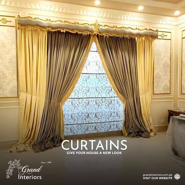 Curtains designer curtains roman curtain window blinds Grand interiors 2