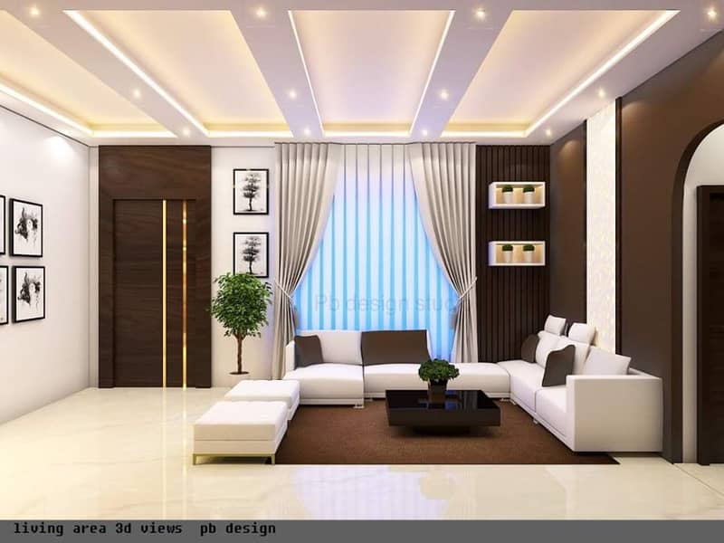 PVC Wall Panels / False Ceiling / Wood Floor/ fancy mirror / graphics 4