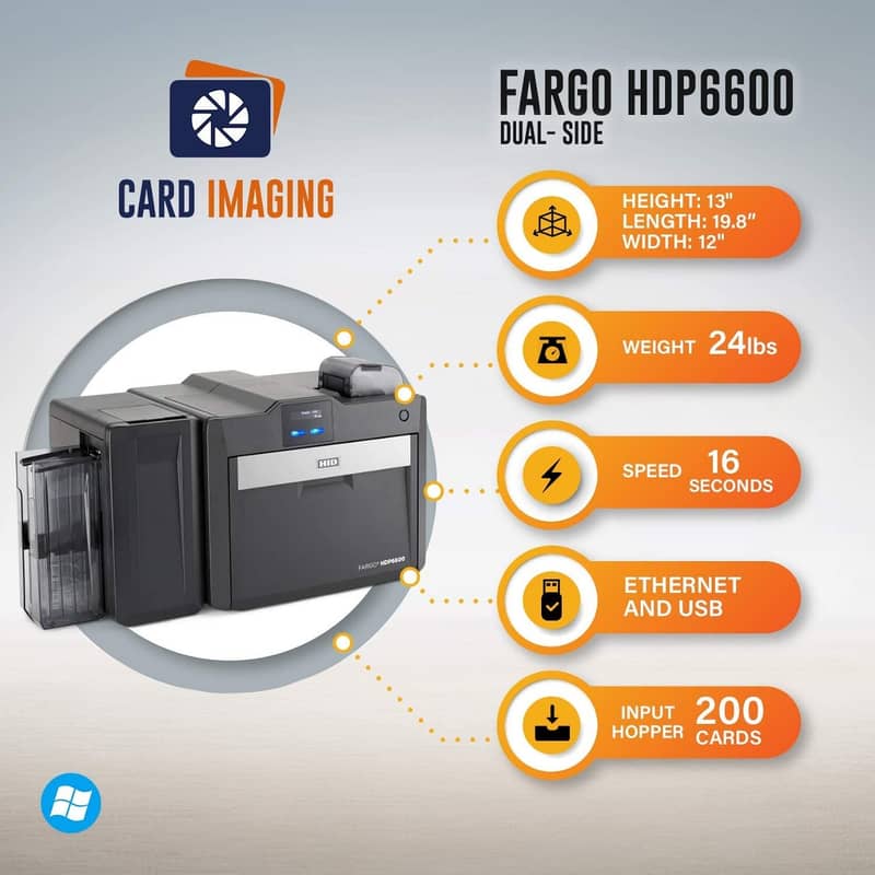 FARGO DTC1500 PVC CARD PRINTER With water Mark security 0