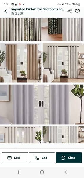 Bedroom Drawing room Fancy Imported curtains Pack of 2 3