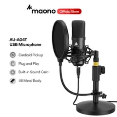 MAONO 4TC USB Microphone, Podcast Mic for youtube video recording vlog 0