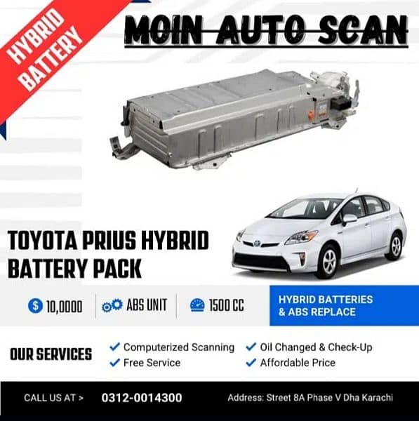 Toyota Prius Hybrid Battery With Warranty And Unit For Aqua Scanning 2