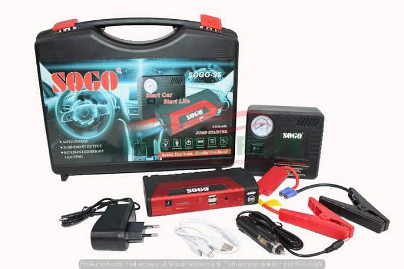 SOGO POWERBANK JUMP STARTER WITH AIR PUMP COMPRESSOR 0