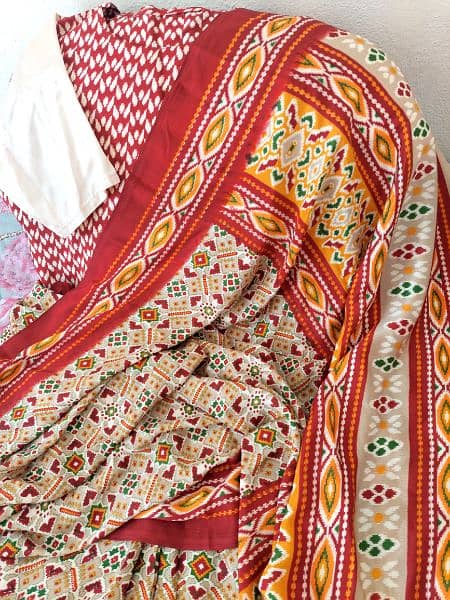 preloved silk printed saree 1