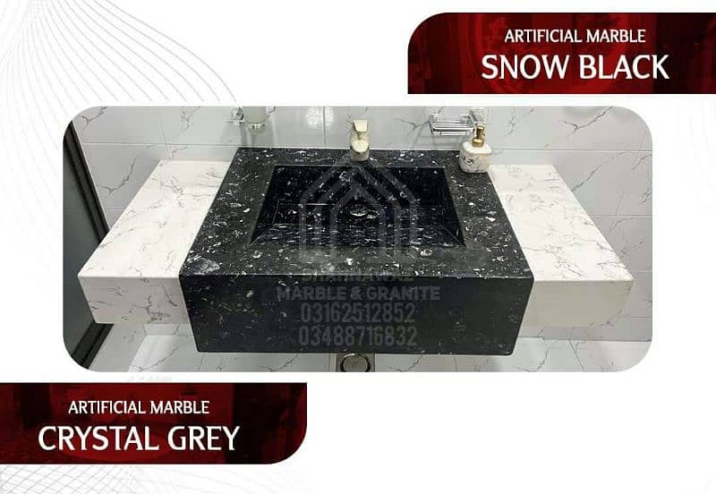 marble and granite vanity washbasin for washroom 13