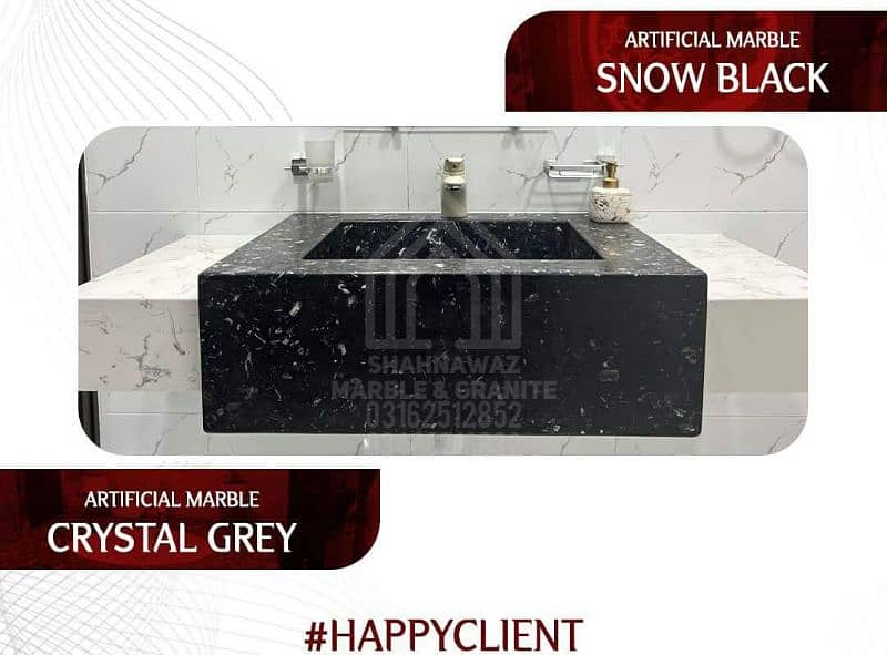 marble and granite vanity washbasin for washroom 15