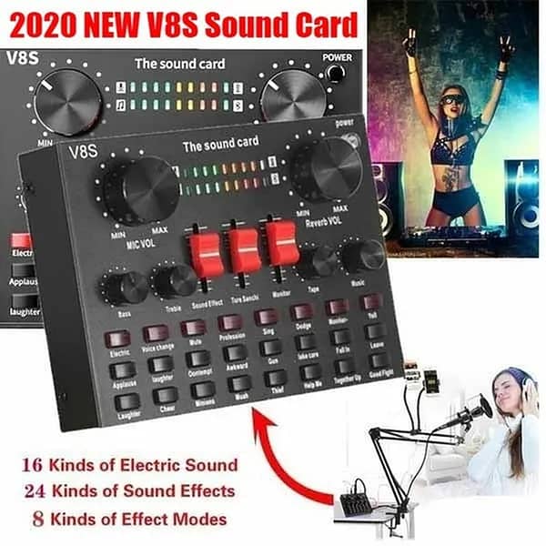 sound Mixer recording,Streming vocal effects,Audio music sound card 1