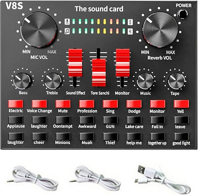 sound Mixer recording,Streming vocal effects,Audio music sound card 5