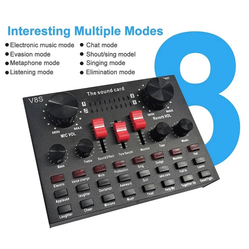 sound Mixer recording,Streming vocal effects,Audio music sound card 6
