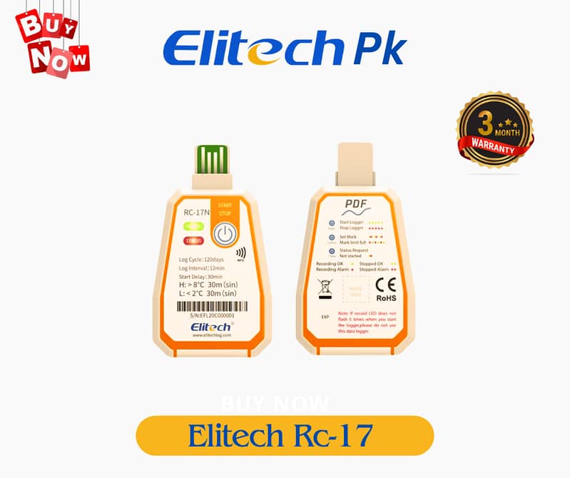 RC17 Elitech Disposable Single-Use Temperature Data Logger(xiv) 0