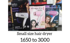Hair dryers - Hair straighteners are available