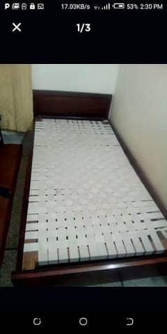 Single Pure Wooden Bed 0
