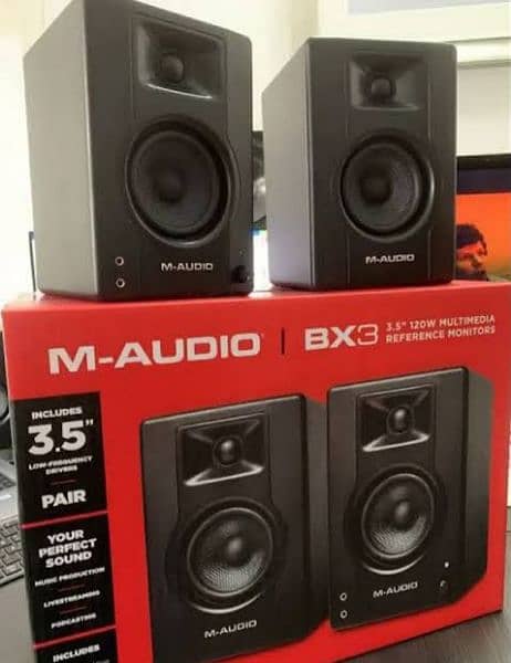 M Audio Bx3 Active Studio Monitors Pair 0