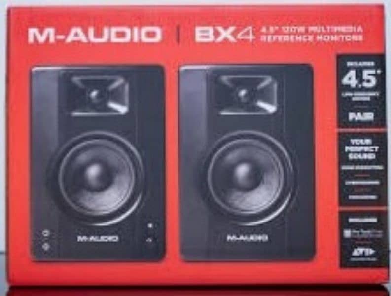 M Audio Bx4 D3 Active Studio Monitors Pair 0