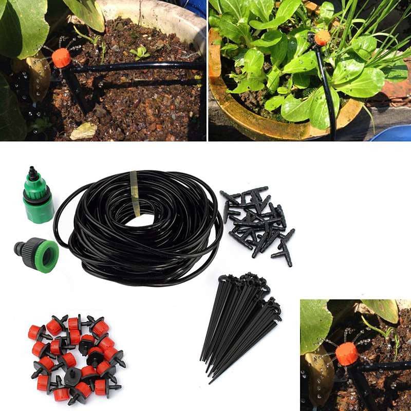 Drip Irrigation Kit Home Gardening Drip System LDPE Pipe 16mm Drippers 4