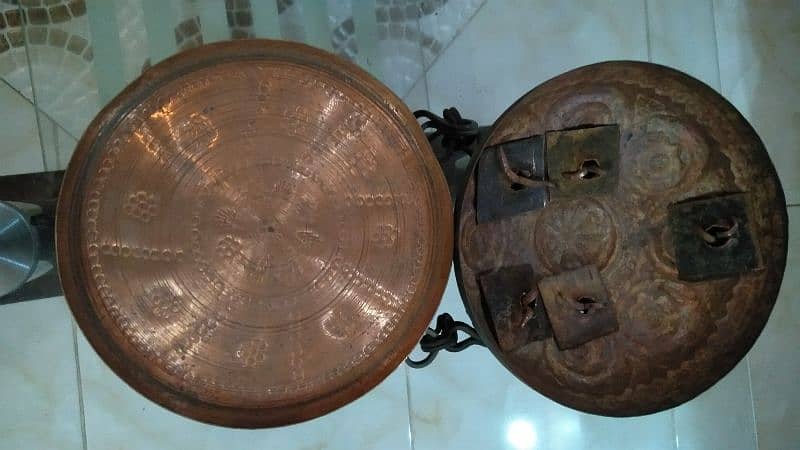 old antique copper made, mughlia era indian craft pandan and pots 5