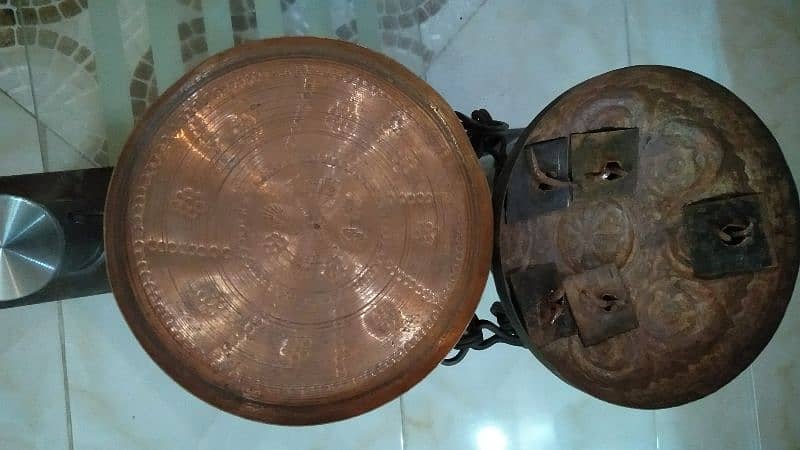 old antique copper made, mughlia era indian craft pandan and pots 17