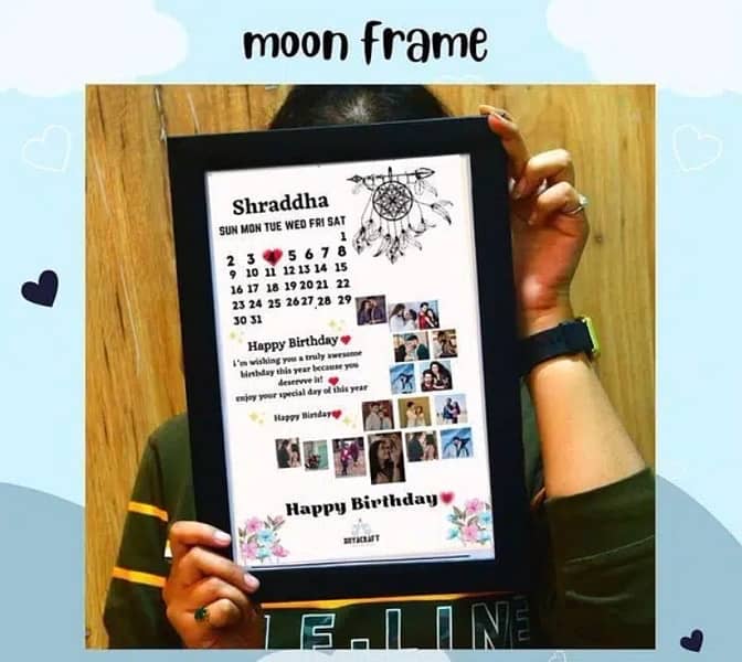 GIFT  Customize photo frame with caption in different sizes. 3