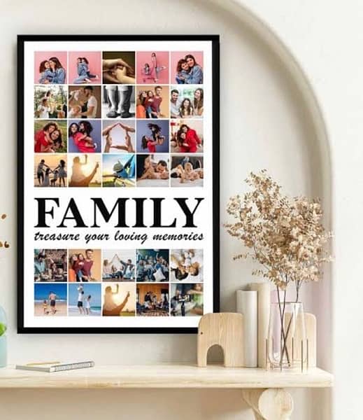 Customize photo frame with caption in different sizes. 7