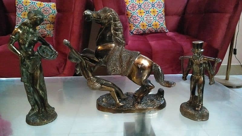 copper made statues Greek hero,riding horse 4