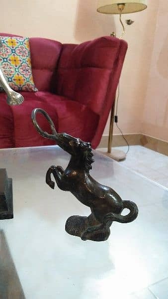 copper made statues Greek hero,riding horse 6