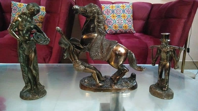 copper made statues Greek hero,riding horse 15