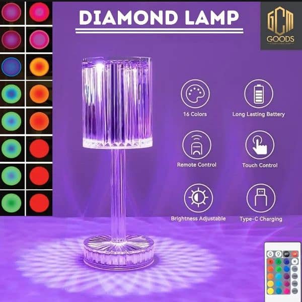 Crystal Table Lamp Light diamond 4