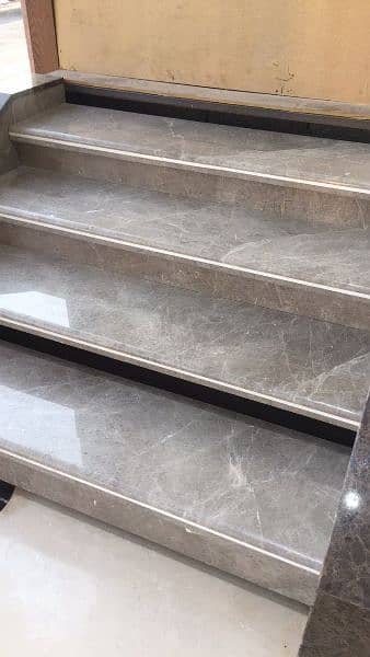 marble and granite for flooring , stairsteps, kitchen top, vanity 1